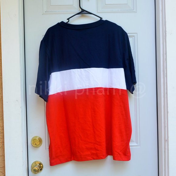 PUMA Men’s Double Down Tee in color block blue - Picture 3 of 4